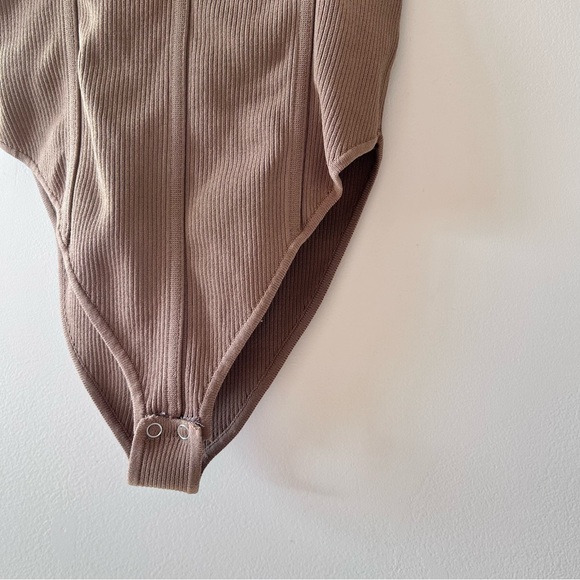 ZARA | Ribbed Sweetheart Neckline Bodysuit - Picture 4 of 6